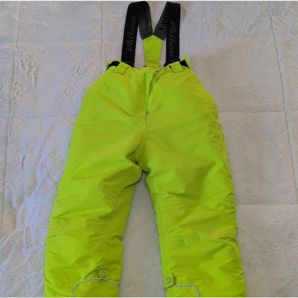 Phibee Kids Snow Bib Pants Yellow Waterproof Lined Size 116/122 Winter‎ Sports